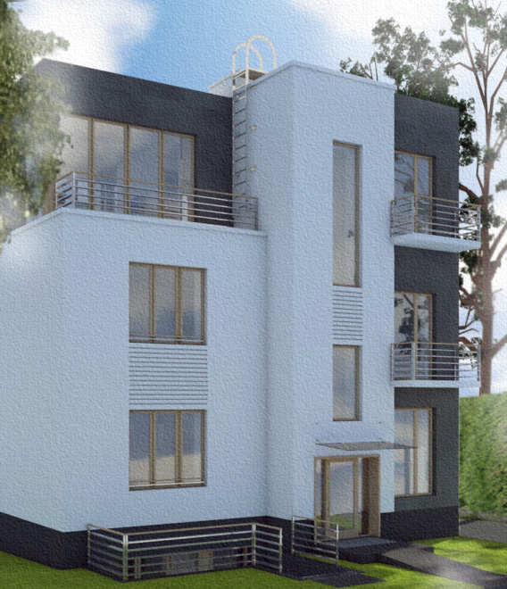 Nadbudowa i remont modernistycznej willii miejskiej w Wawrze (Warszawa)